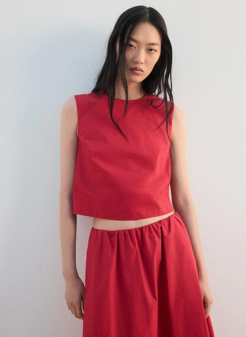 Mango  Midi cotton skirt with pleats for Women | Best Price UAE